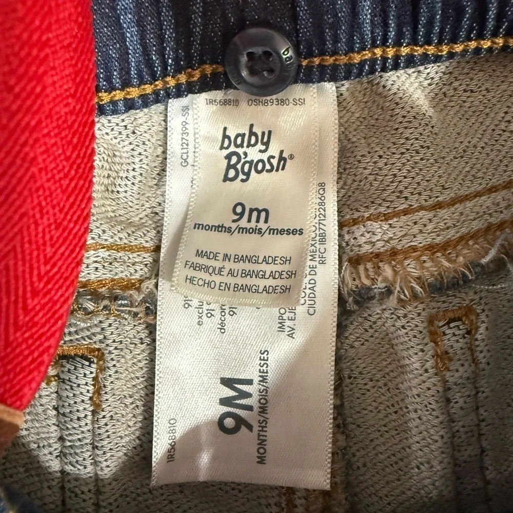 Oshkosh jeans with suspenders 9M